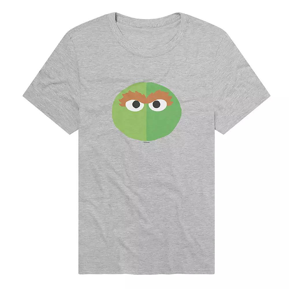 Men's Sesame Street Oscar the Grouch Grimace Graphic Tee, Size: Medium, Athletic Grey Product Image