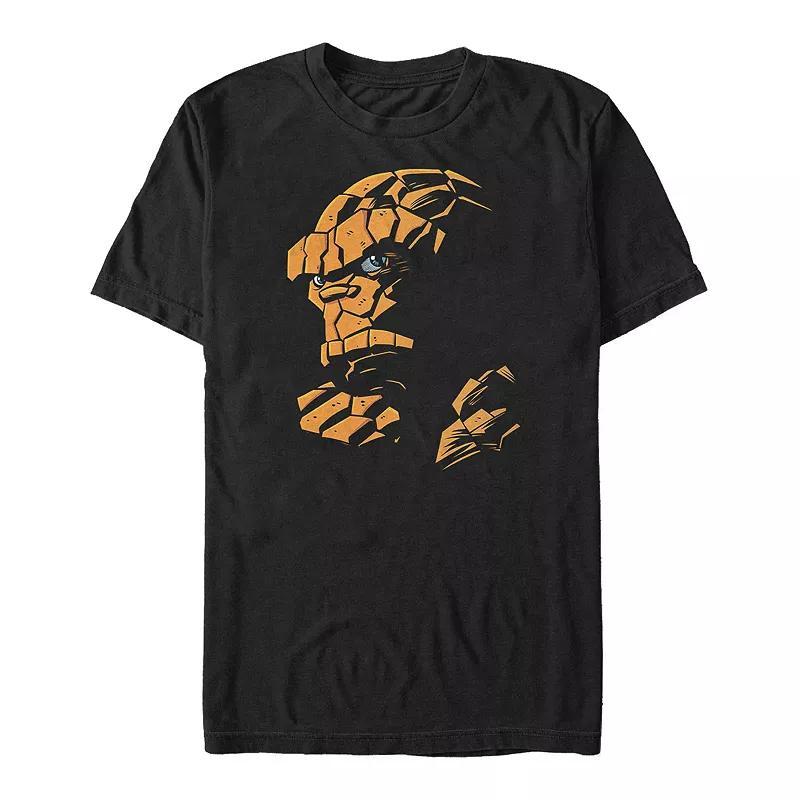 Big & Tall Marvel Fantastic Four The Thing Face Graphic Tee, Men's, Size: Medium Tall, Black Product Image
