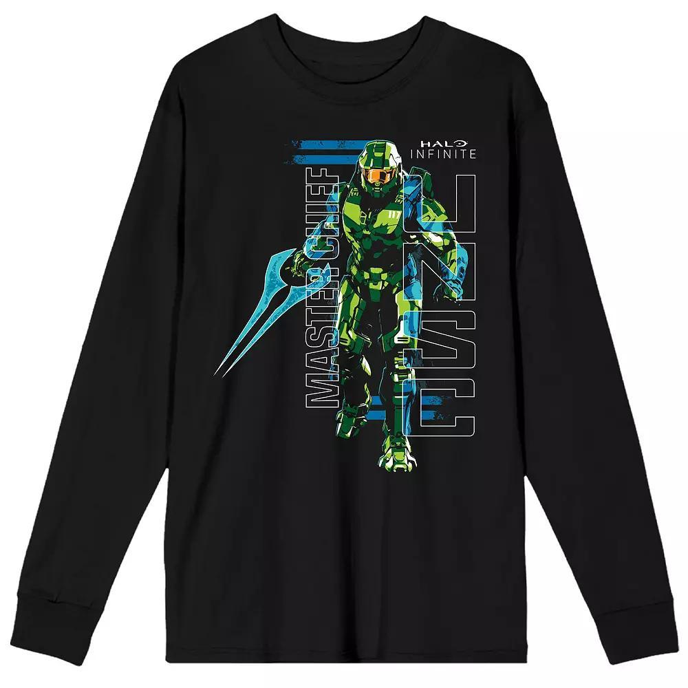 Men's Halo Infinite Master Chief Long Sleeve Graphic Tee, Size: XL, Black Product Image