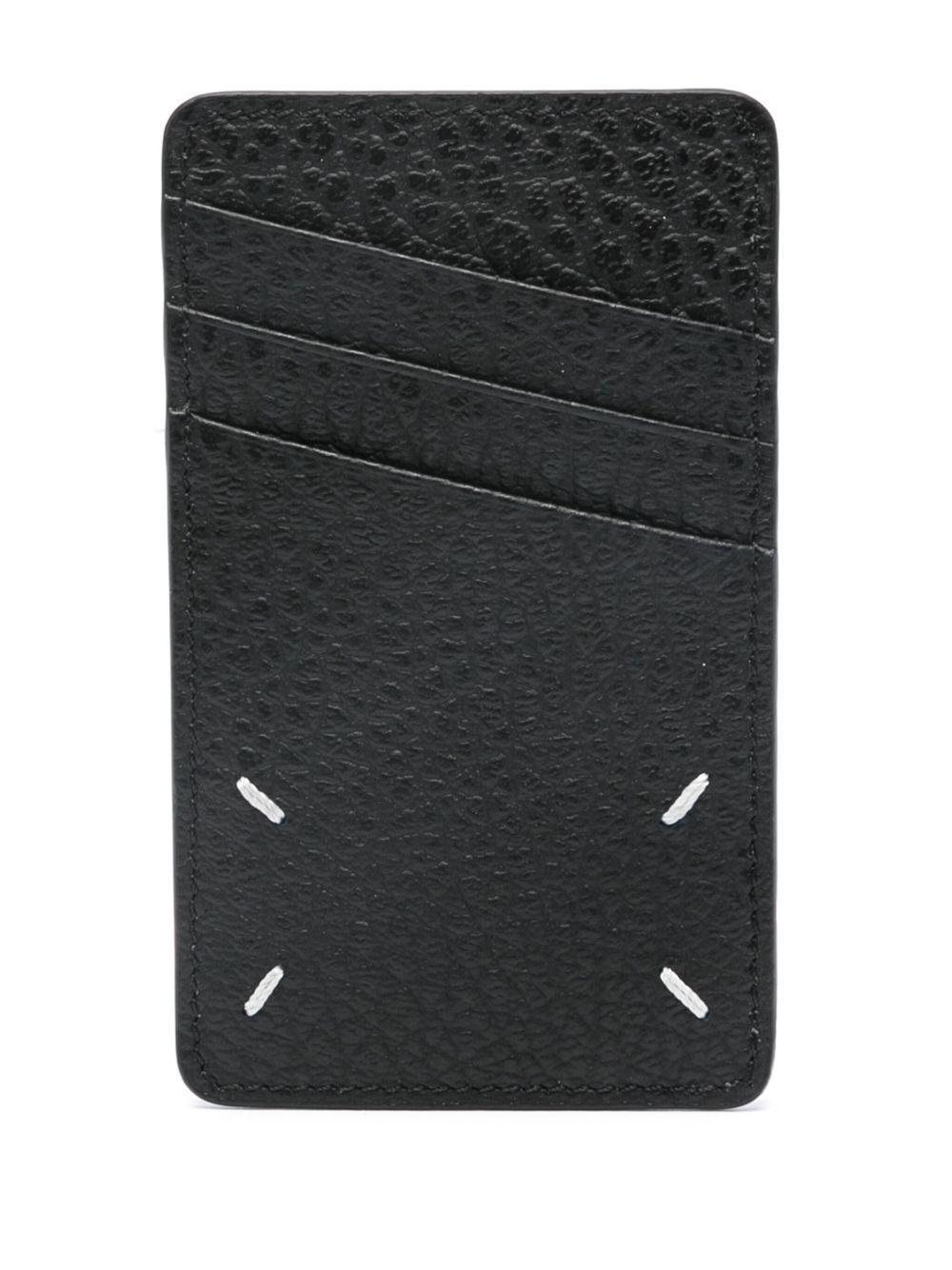 Four Stitch-print leather cardholder Product Image