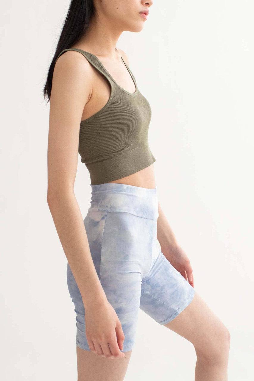 Periwinkle Tie Dye Bike Shorts Product Image