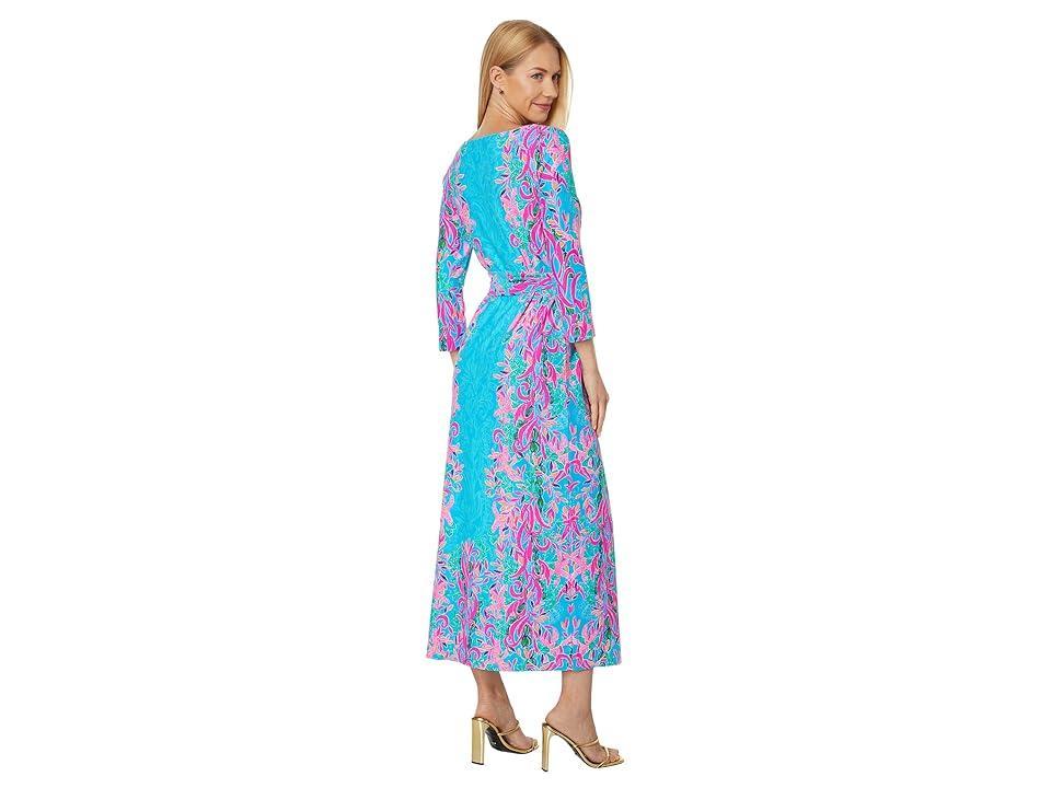 Lilly Pulitzer UPF 50 Carabella Chillylilly Midi Dress Seaweed Samba Engineered Chillylilly) Women's Clothing Product Image