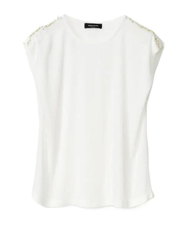 FABIANA FILIPPI Short-sleeved T-shirt In White Product Image