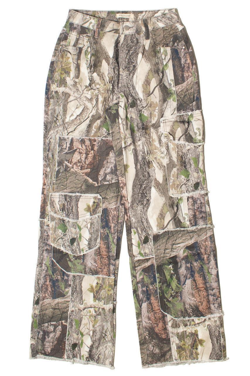 Patchwork Woodland Camo Jeans Product Image