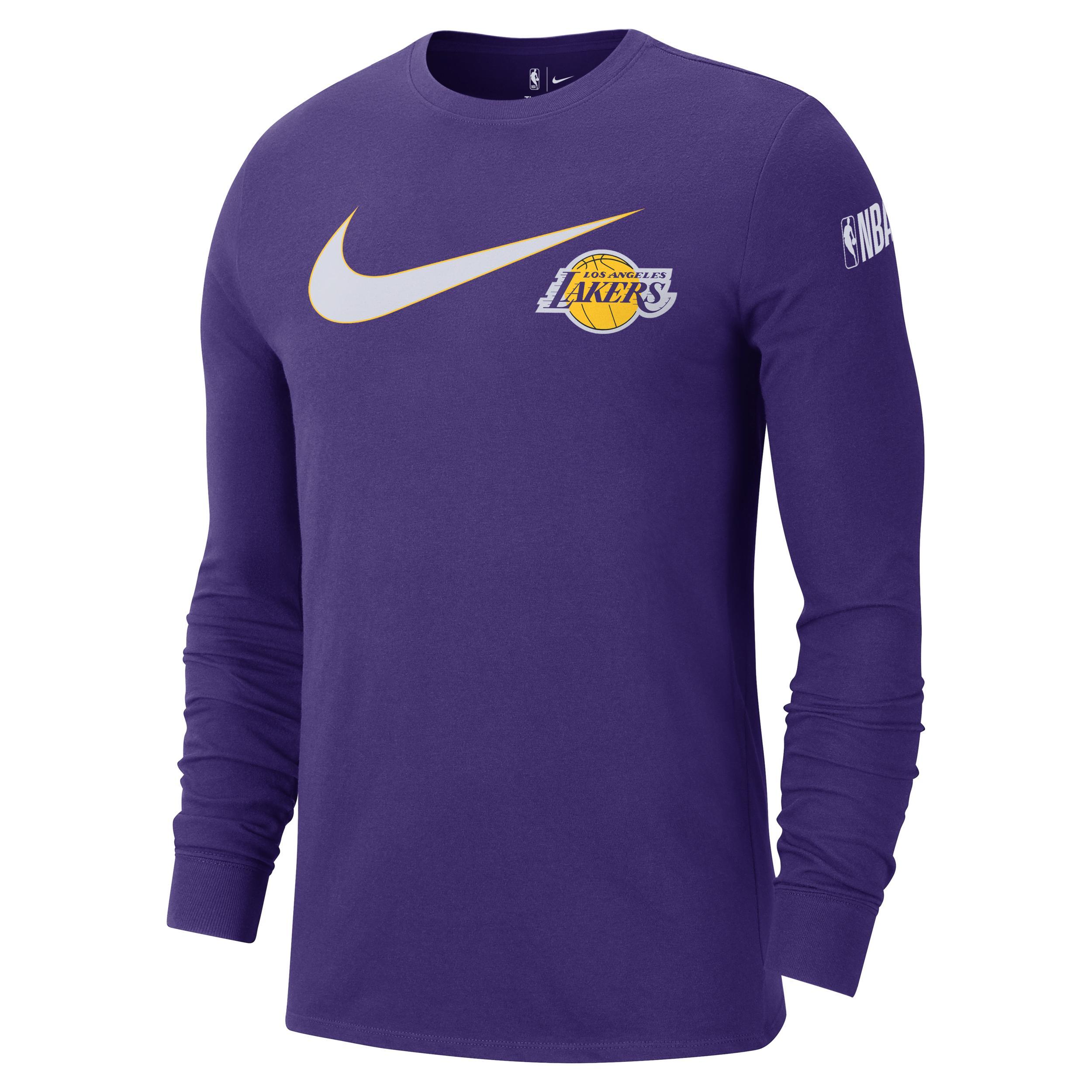 Los Angeles Lakers Swoosh Essential Men's Nike NBA Long-Sleeve T-Shirt Product Image