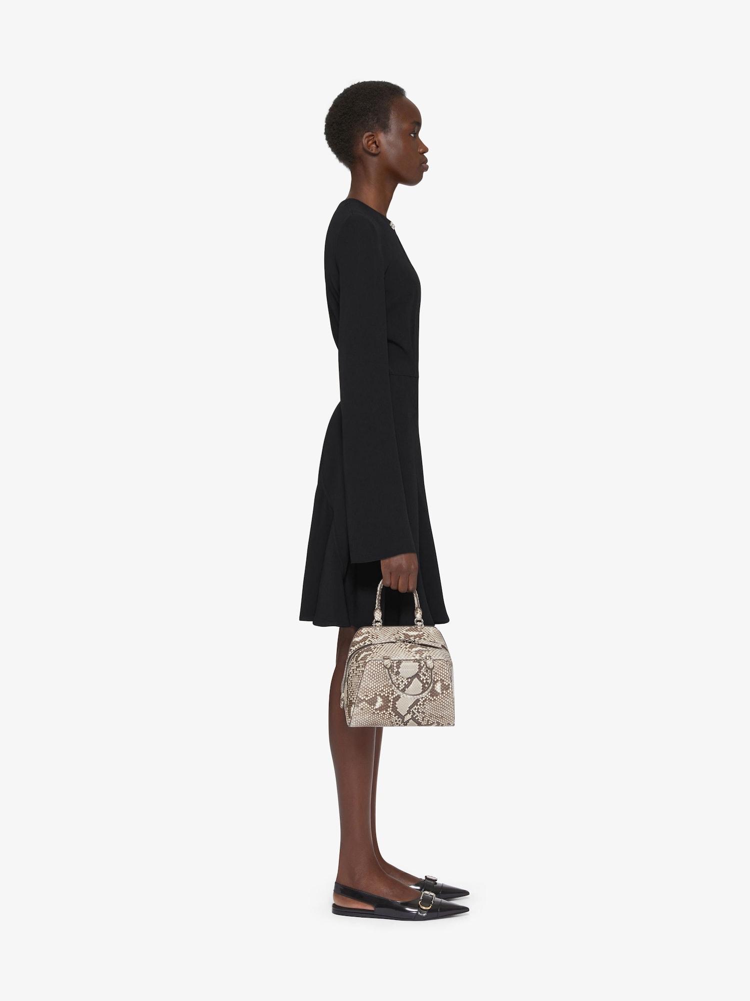 Dress in crepe satin with 4G Liquid detail Product Image