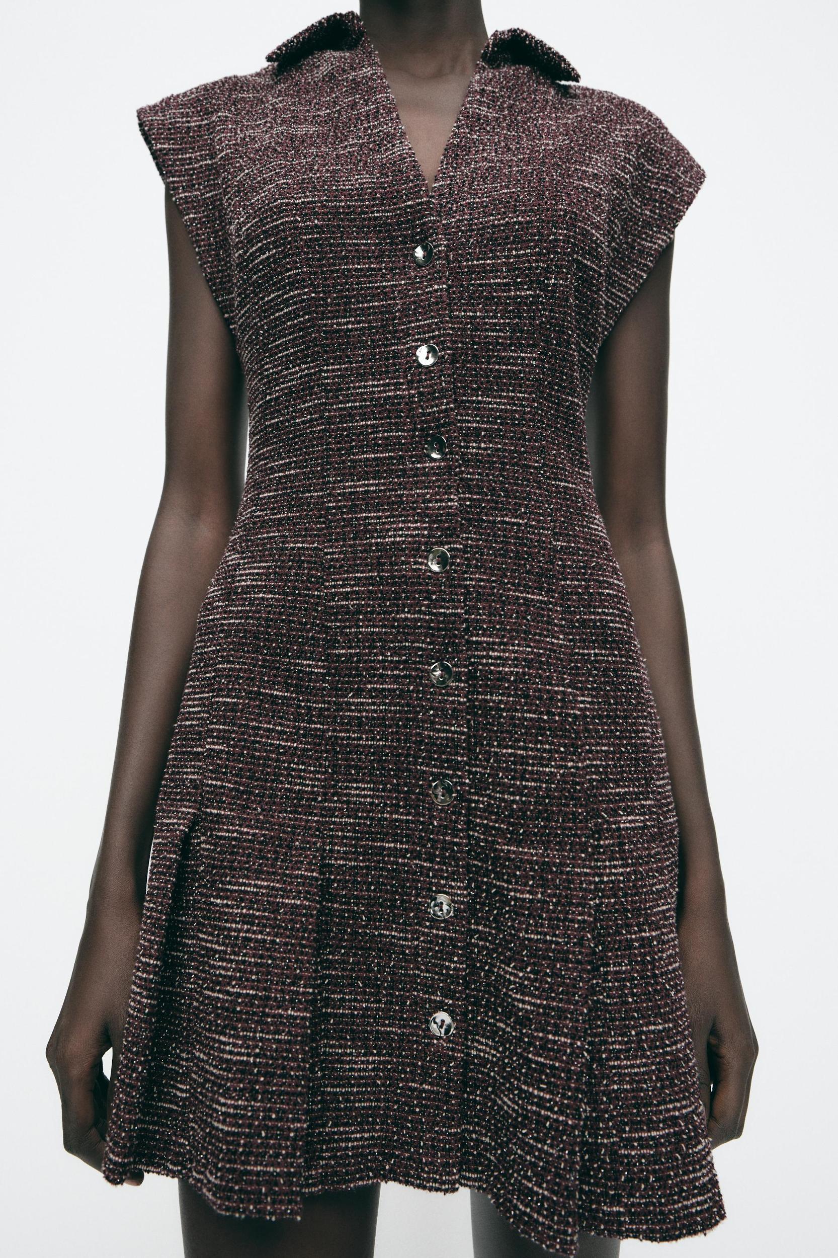 TEXTURED MINI DRESS Product Image