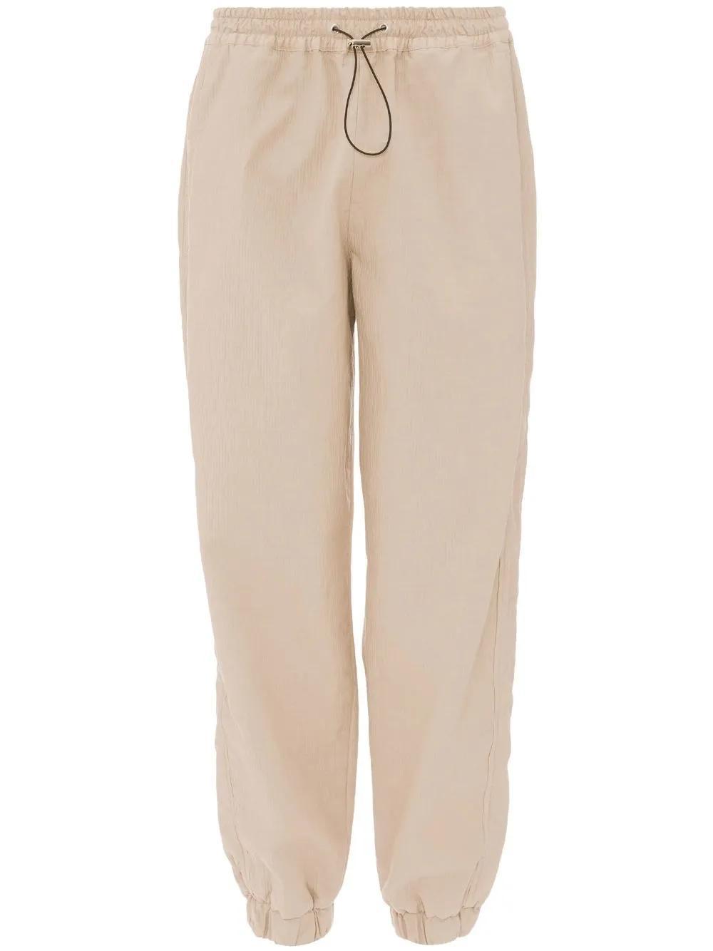 JW ANDERSON Women's Drawcord Track Pants In Beige Product Image