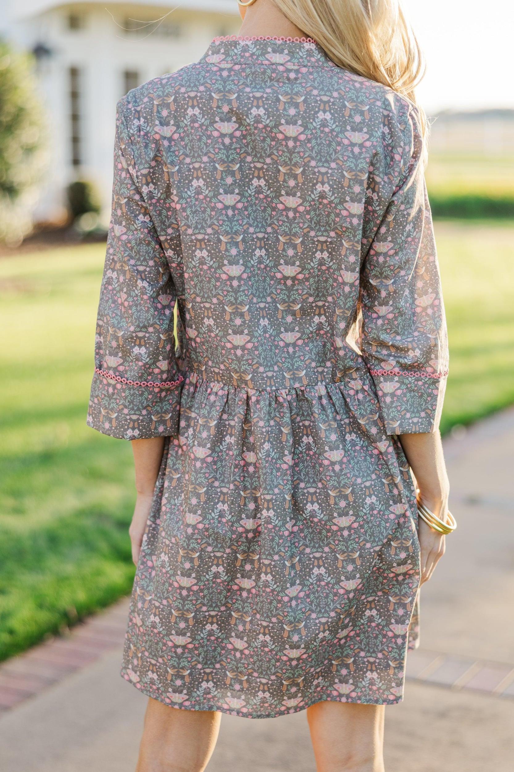 Always The One Brown Toile Shift Dress Female Product Image
