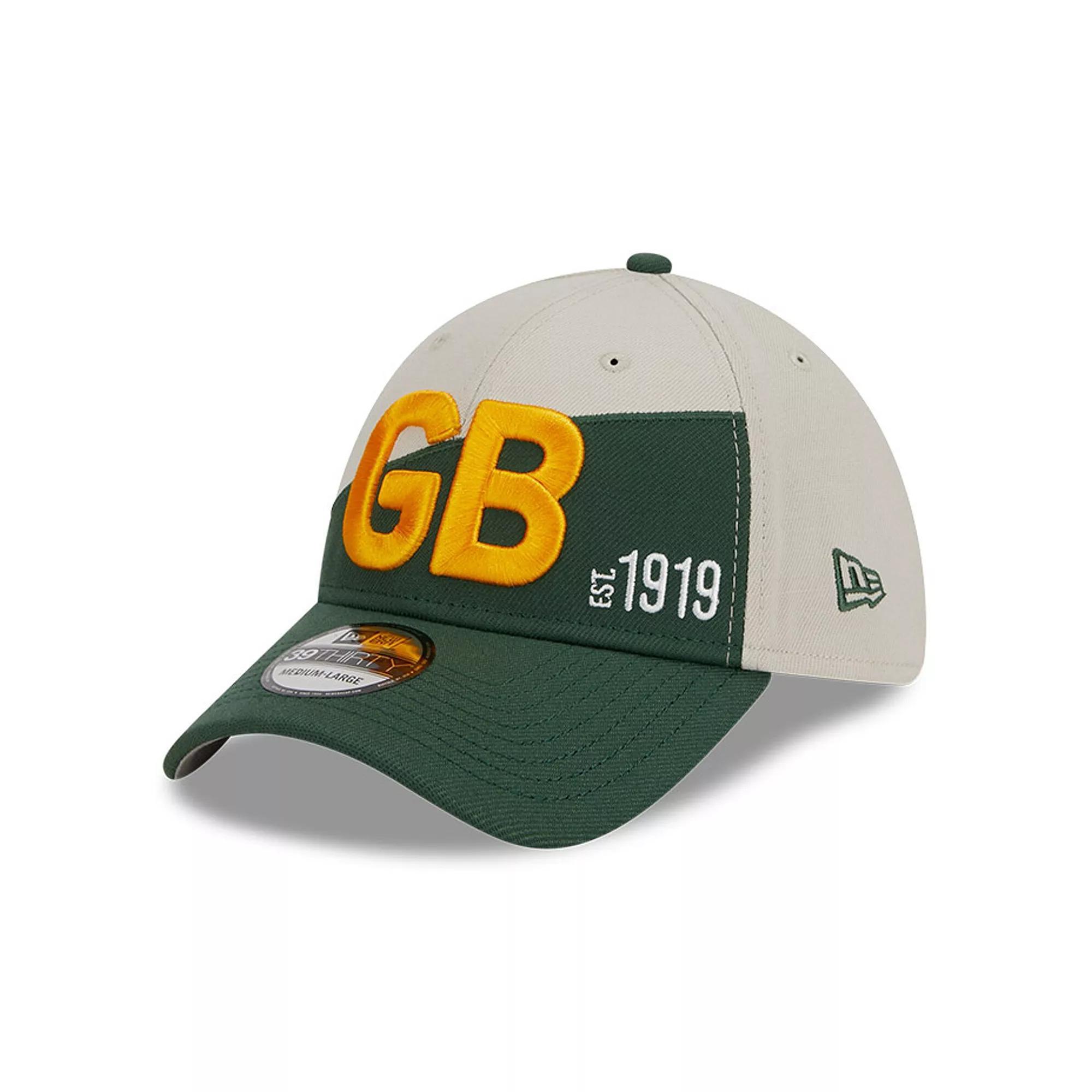 Mens New Era Cream/Green Green Bay Packers 2023 Sideline Historic 39THIRTY Flex Hat Product Image