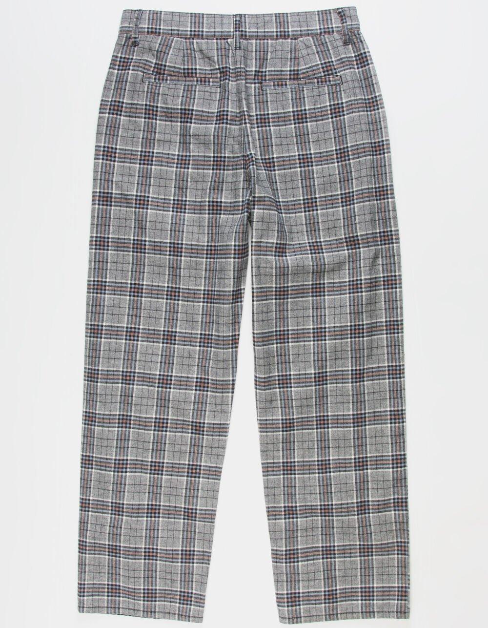 RSQ Mens Loose Plaid Pants - GRAY/BLACK Product Image