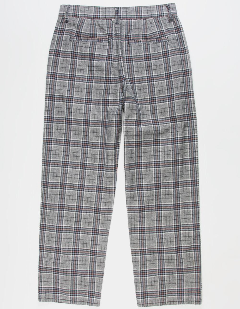 RSQ Mens Loose Plaid Pants - GRAY/BLACK Product Image