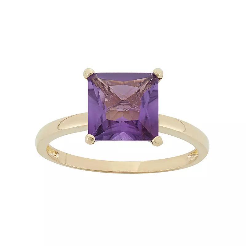 Designs by Gioelli Amethyst 10k Gold Ring, Women's, Size: 5, Purple Product Image