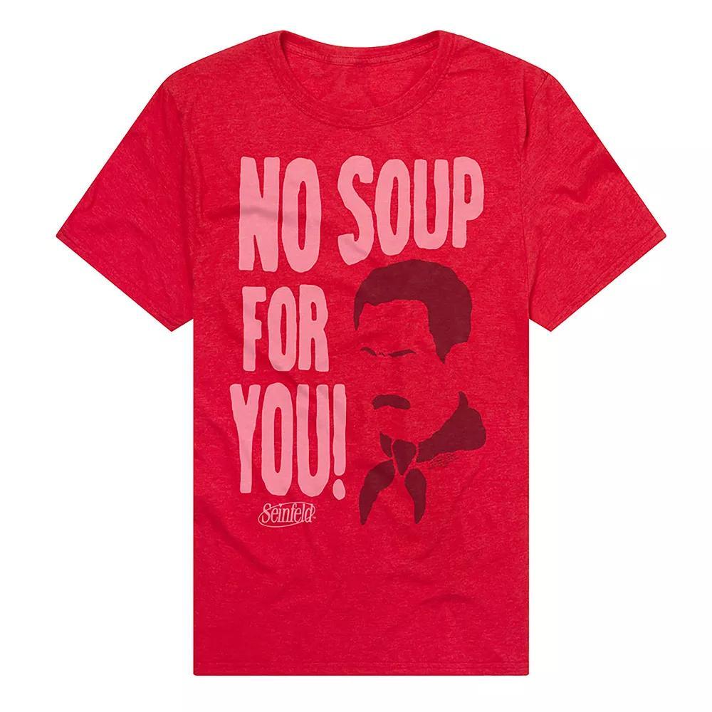 Men's Seinfeld No Soup For You Graphic Tee, Size: XXL, Red Product Image