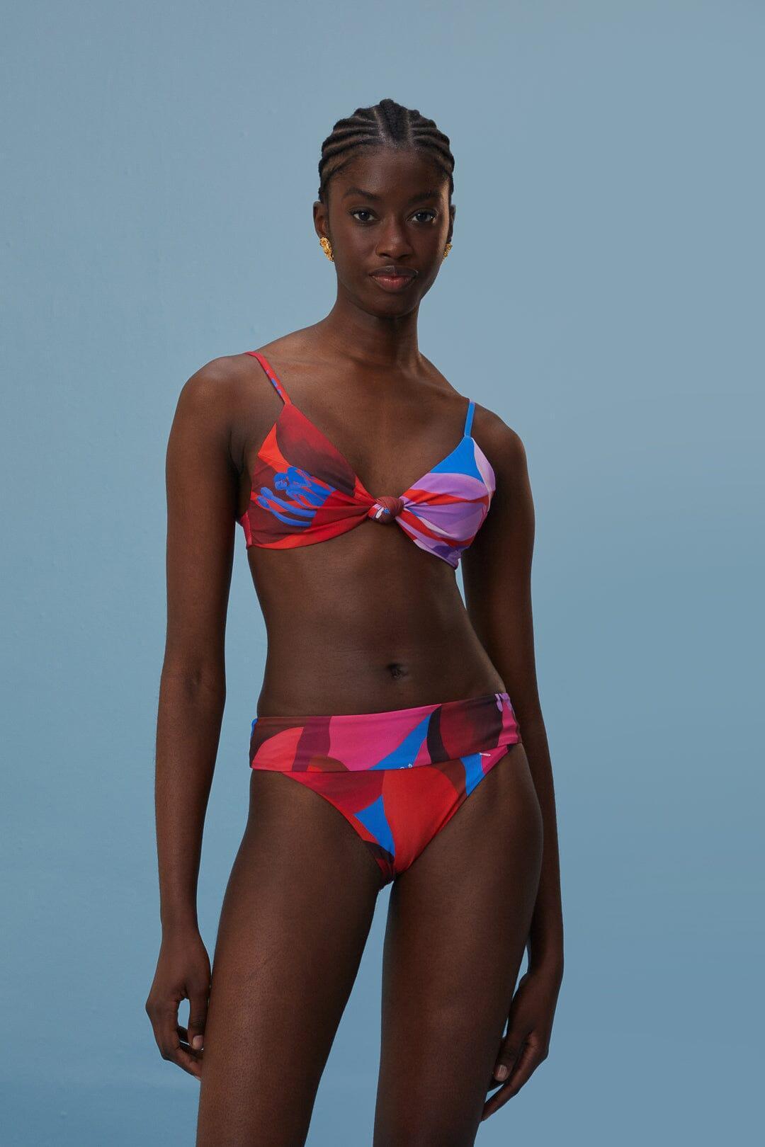 Womens Watercolor Floral Bikini Bottoms Product Image