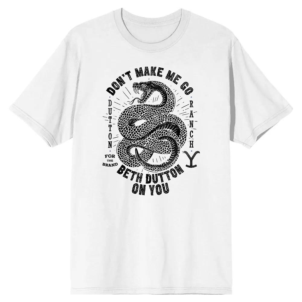Men's Yellowstone Don't Make Me Graphic Tee, Size: XXL, White Product Image