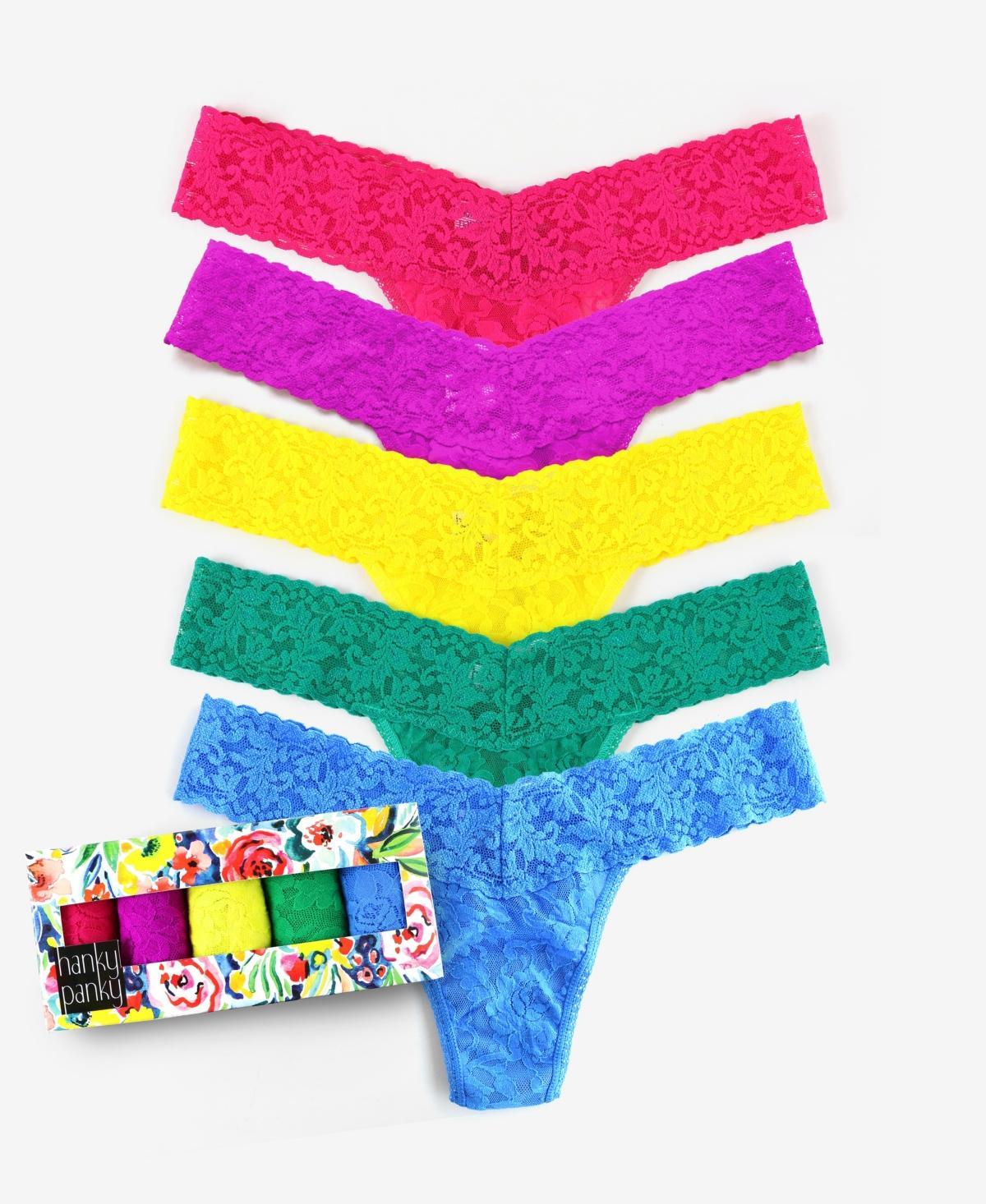 Hanky Panky 5 Low Rise Thongs Multi One Size Product Image