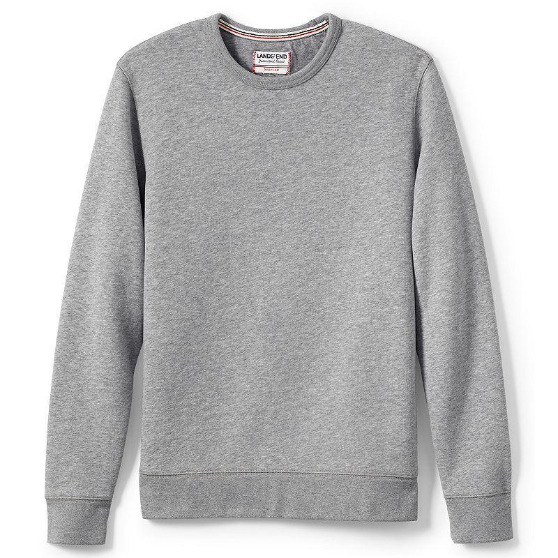 Mens Lands End Serious Sweats Crewneck Sweatshirt Grey Heather Product Image
