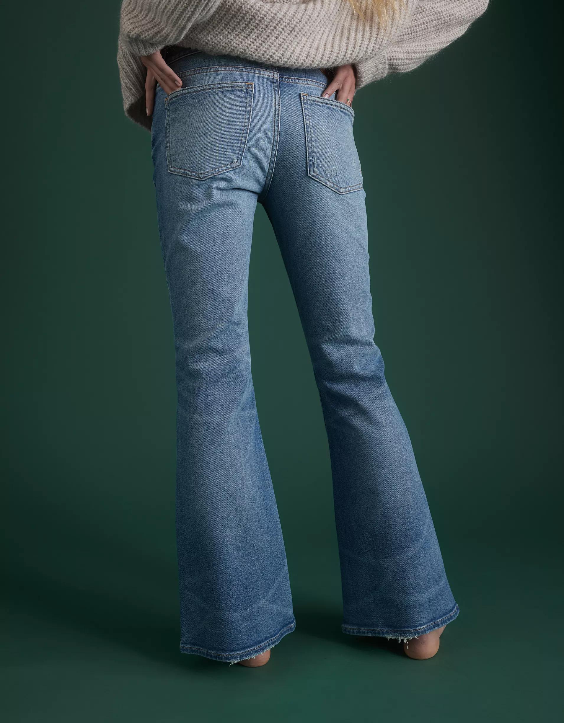 AE77 Premium Low-Rise Flare Jean Product Image
