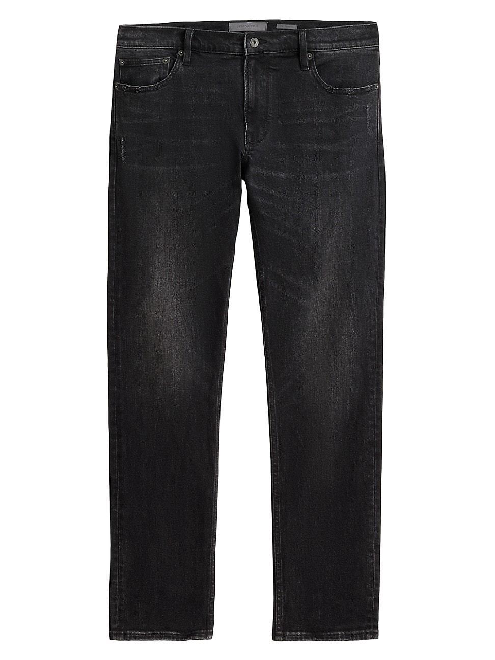 Mens Dani Distressed Slim-Straight Denim Pants Product Image