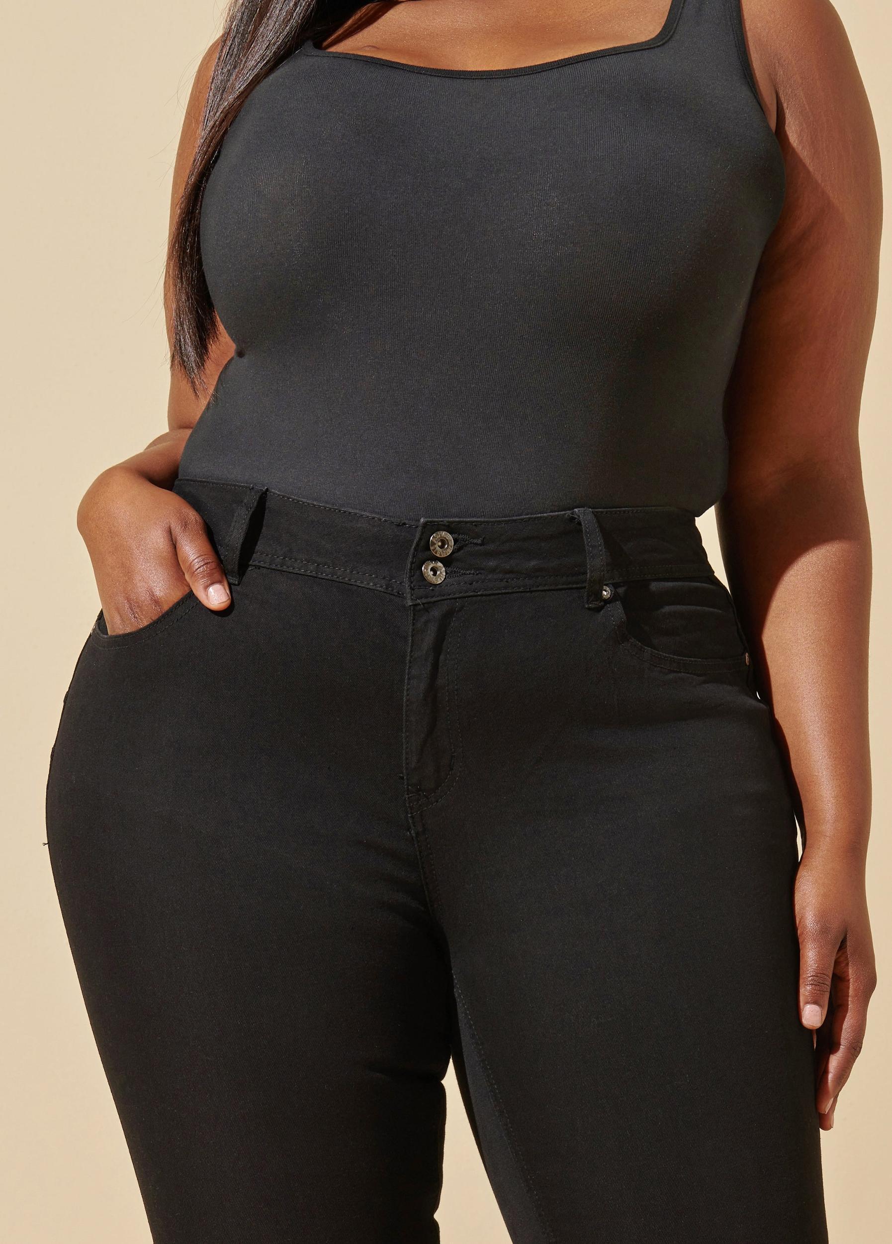 Plus Size Fearless Black Skinny Jeans Ashley Stewart Product Image