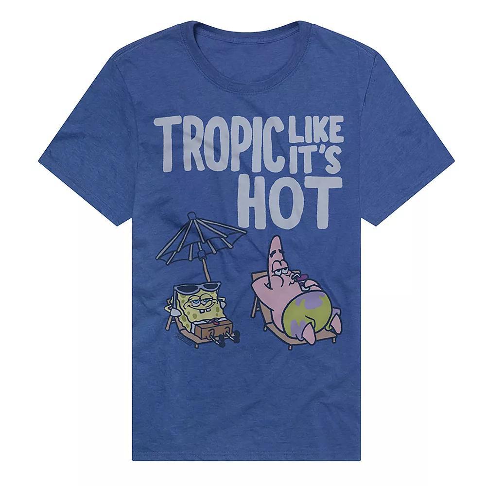 Men's SpongeBob SquarePants Tropic Like It's Hot Graphic Tee, Size: Large, Royal Product Image