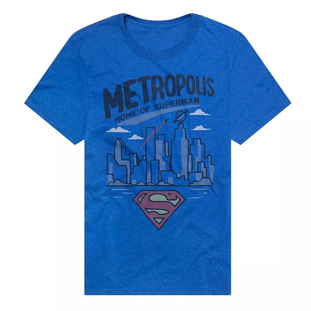 Men's Superman Metropolis Graphic Tee, Size: XL, Royal Product Image