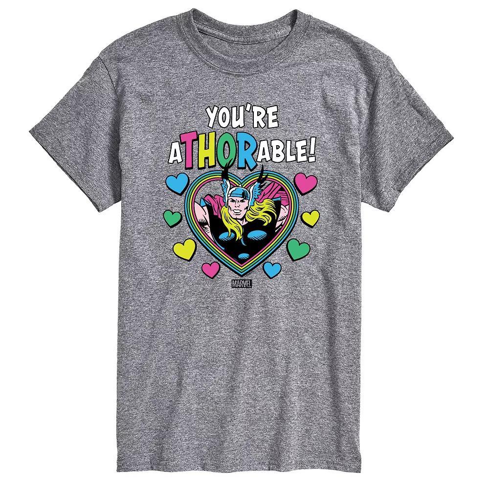 Mens Marvel Thor Youre aThorable Graphic Tee Grey Gray Product Image