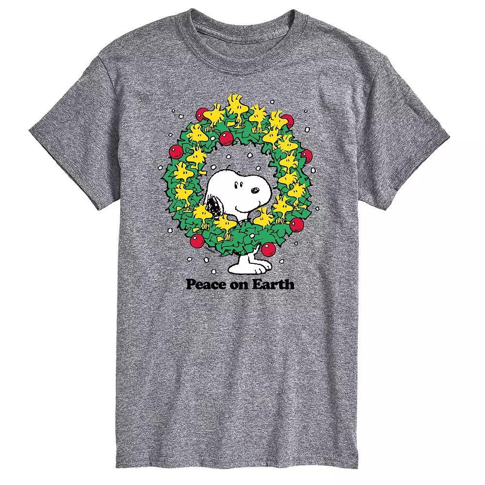 Big & Tall Peanuts Peace On Earth Tee, Men's, Size: XXL Tall, Gray Product Image