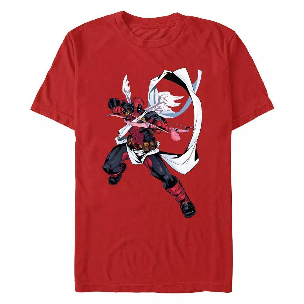 Men's Marvel Deadpool Dressed As Cupid Graphic Tee, Size: XS, Red Product Image