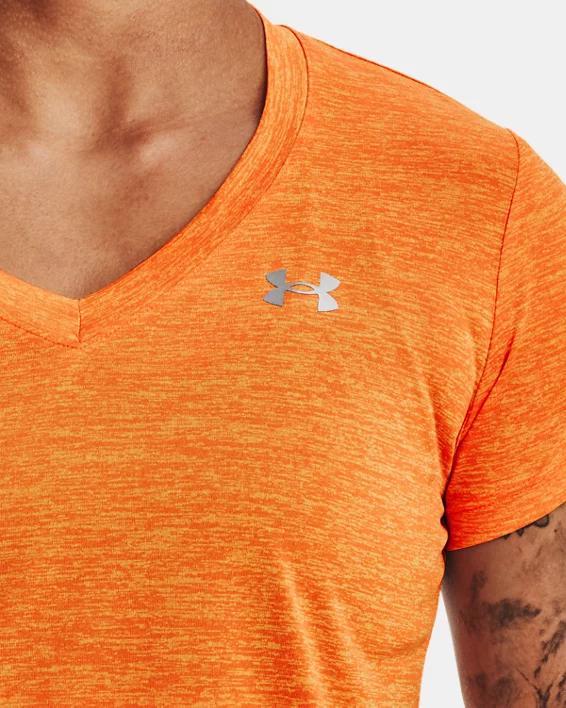 UA Tech Twist Womens V-Neck Short Sleeve Product Image