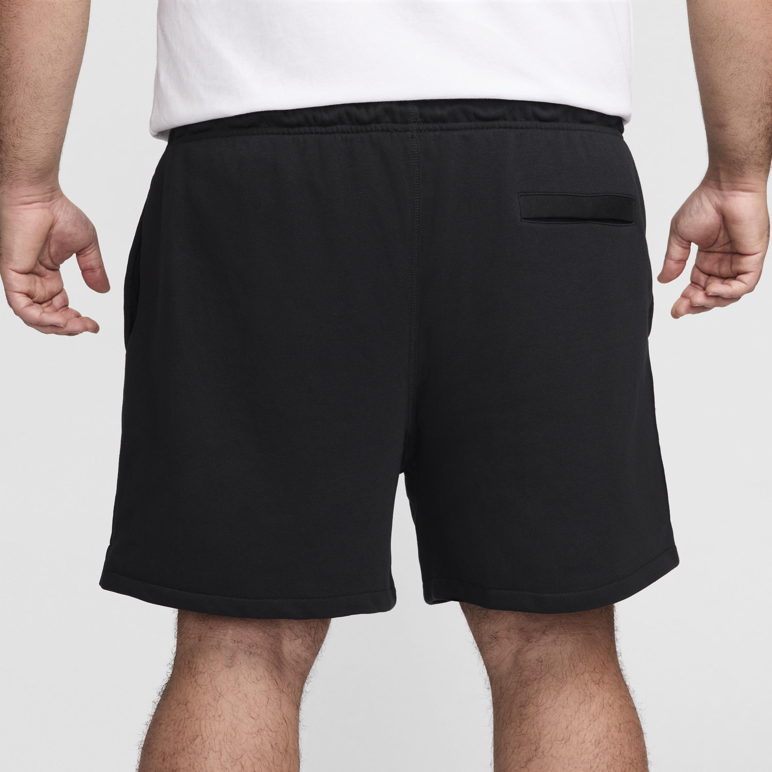 Men's Nike Club French Terry Flow Shorts, Size: Large, Black Product Image