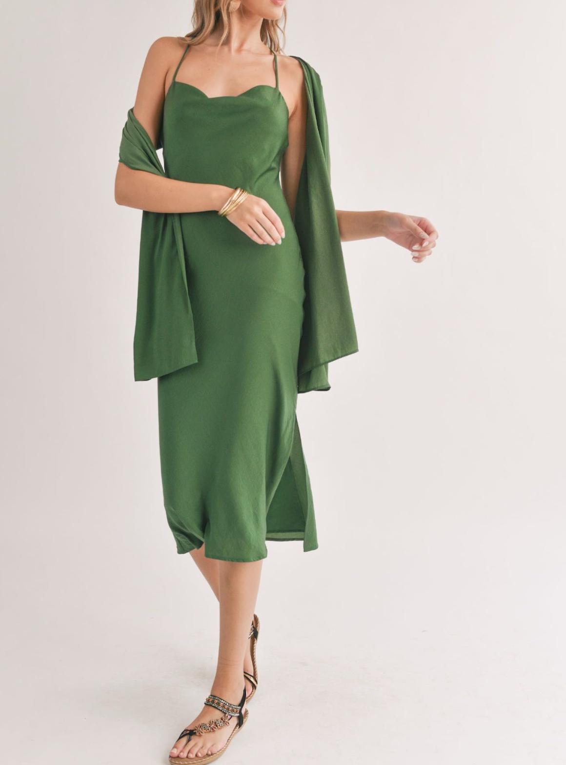 Cowl Neck Slip Dress Product Image
