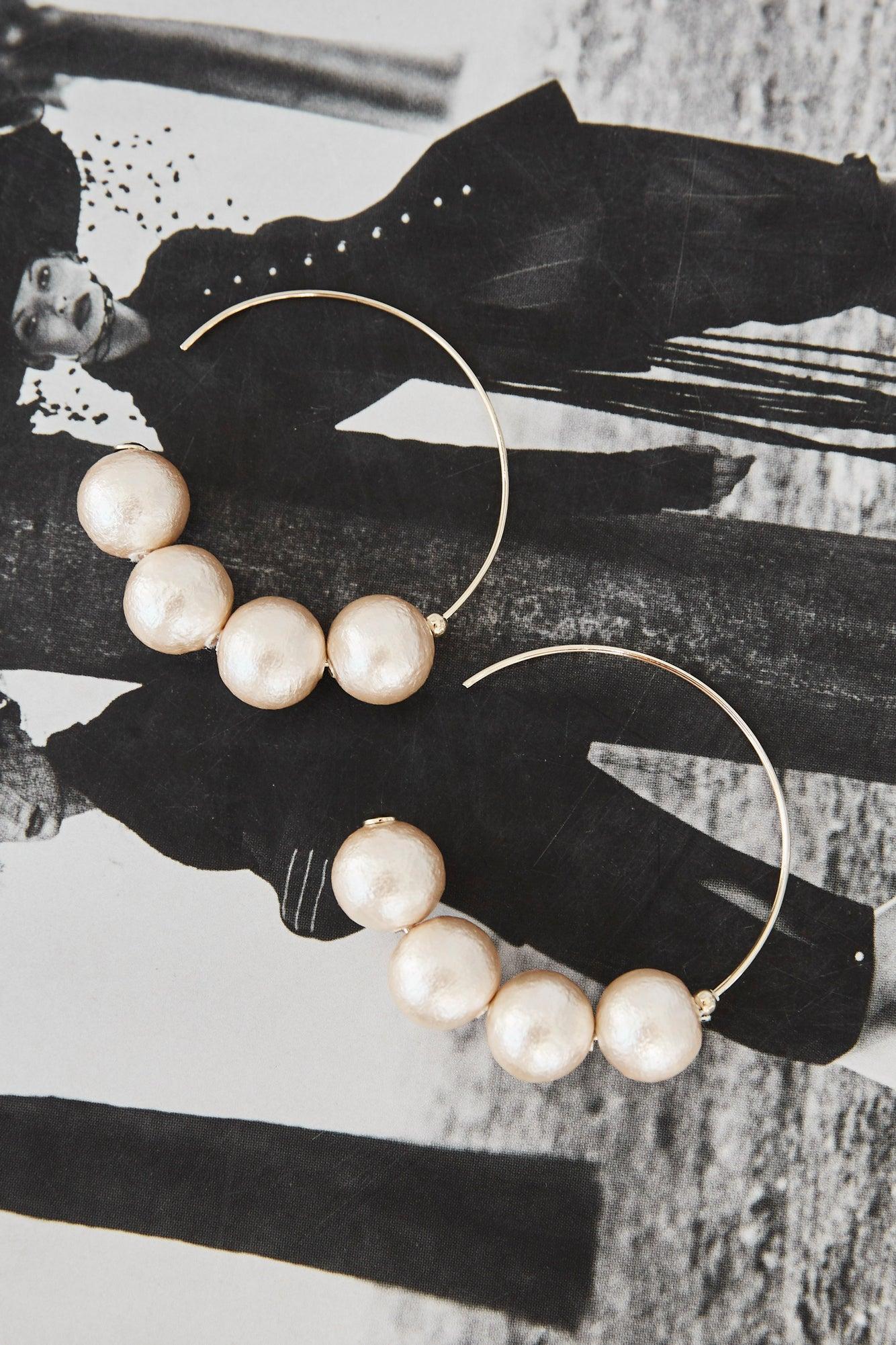 Feeling Fancy Earrings White Product Image
