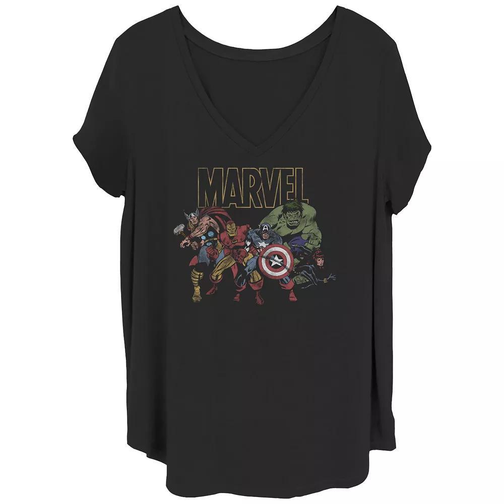 Juniors' Plus Size Star Wars Retro Group V-Neck Tee, Girl's, Size: 2XL, Black Product Image