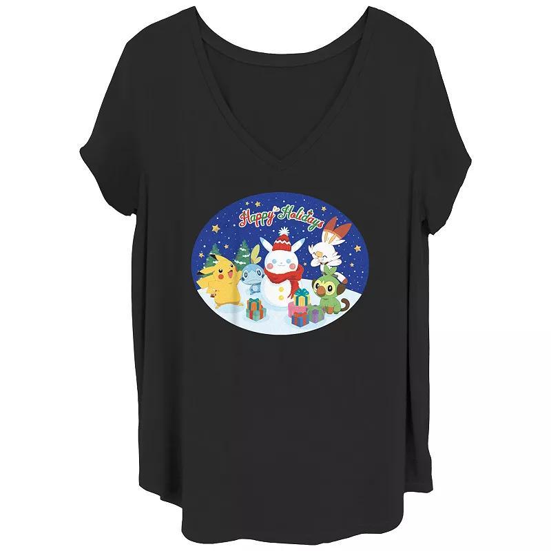 Juniors Plus Moon And Sun Surrounded By Stars V-Neck Graphic Tee, Womens Product Image
