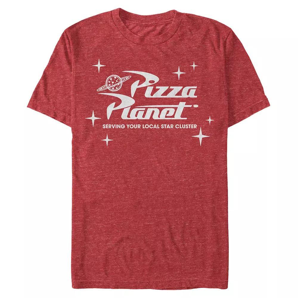 Disney / Pixar's Toy Story Pizza Planet Logo Big & Tall Graphic Tee, Men's, Size: 4XL, Red Grey Product Image