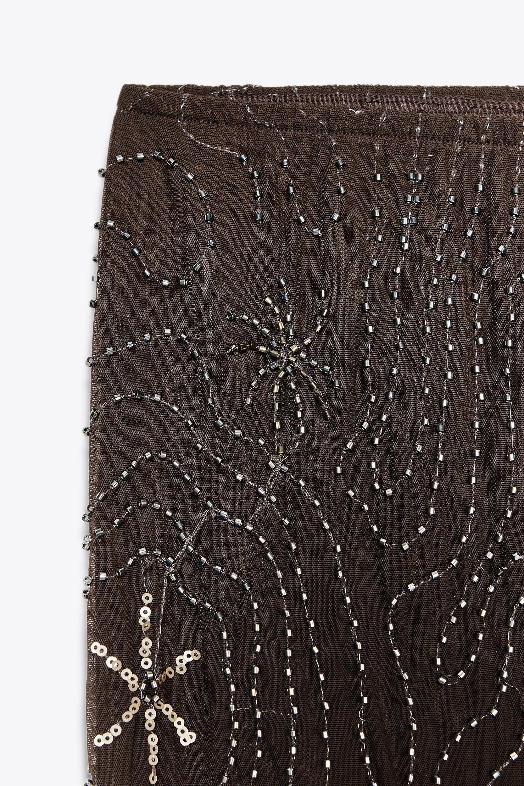 BEADED SEQUIN PANTS Product Image