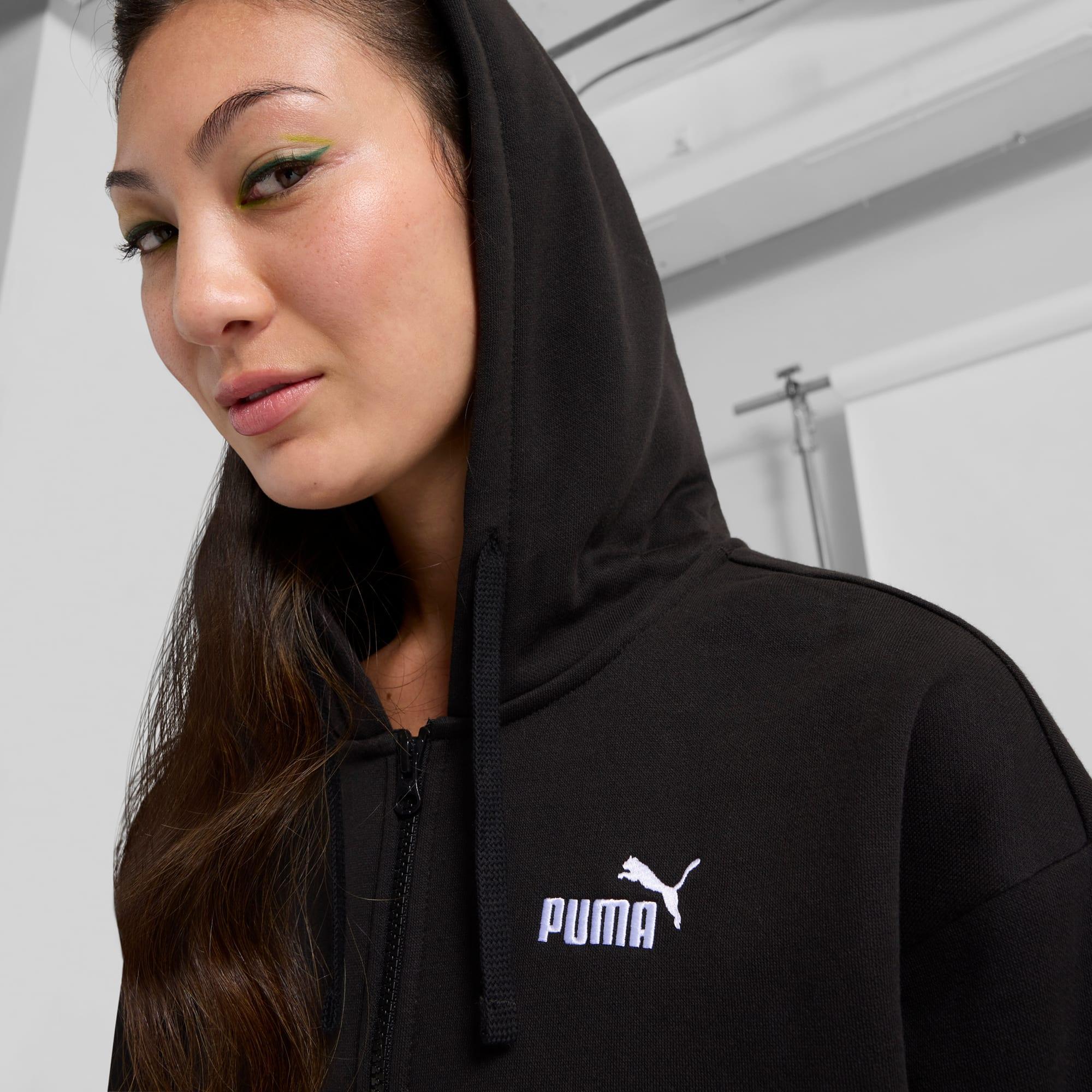 PUMA Essentials Small No. 1 Logo Fleece Women's Comfort Full-Zip Hoodie Product Image
