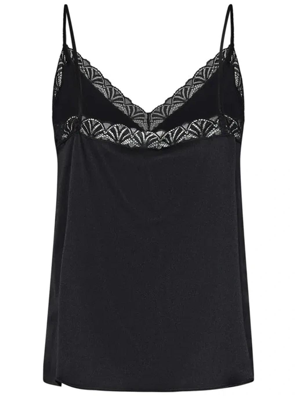 ALBERTA FERRETTI Black V-neck Sleeveless Top Product Image
