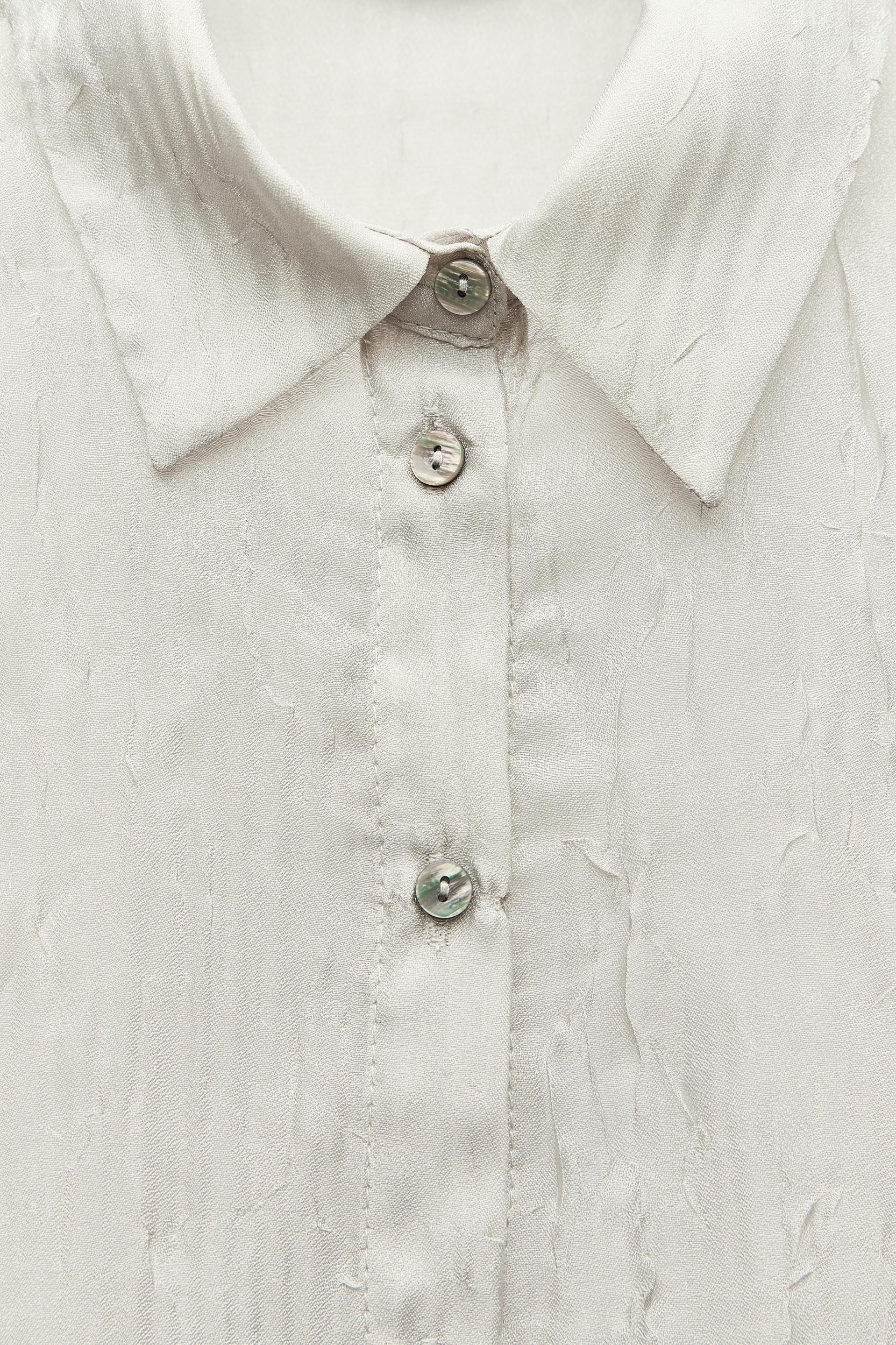 WRINKLED EFFECT ORGANZA SHIRT Product Image