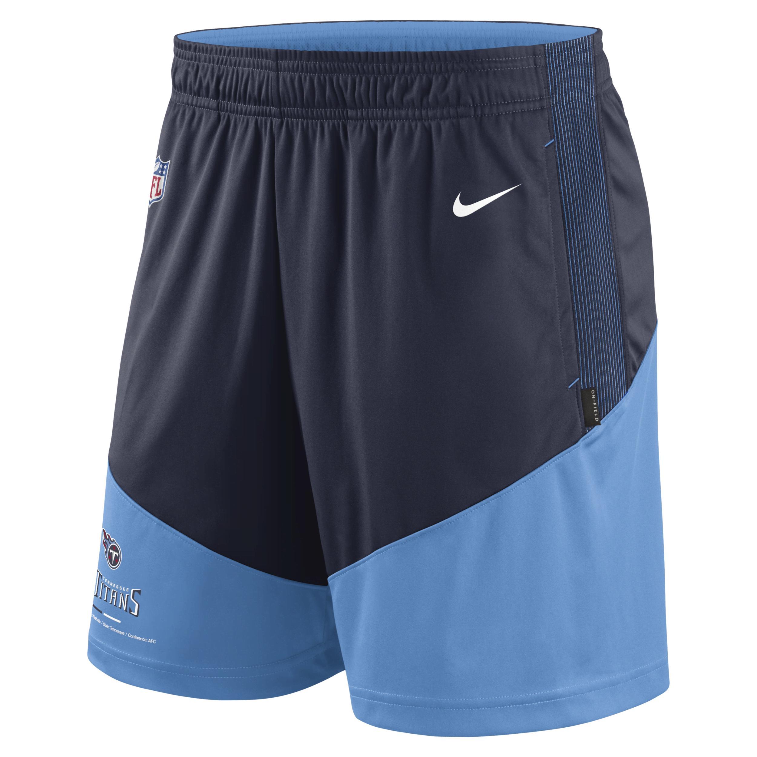 Mens Nike Navy Chicago Bears Sideline Primary Lockup Performance Shorts - Navy Product Image