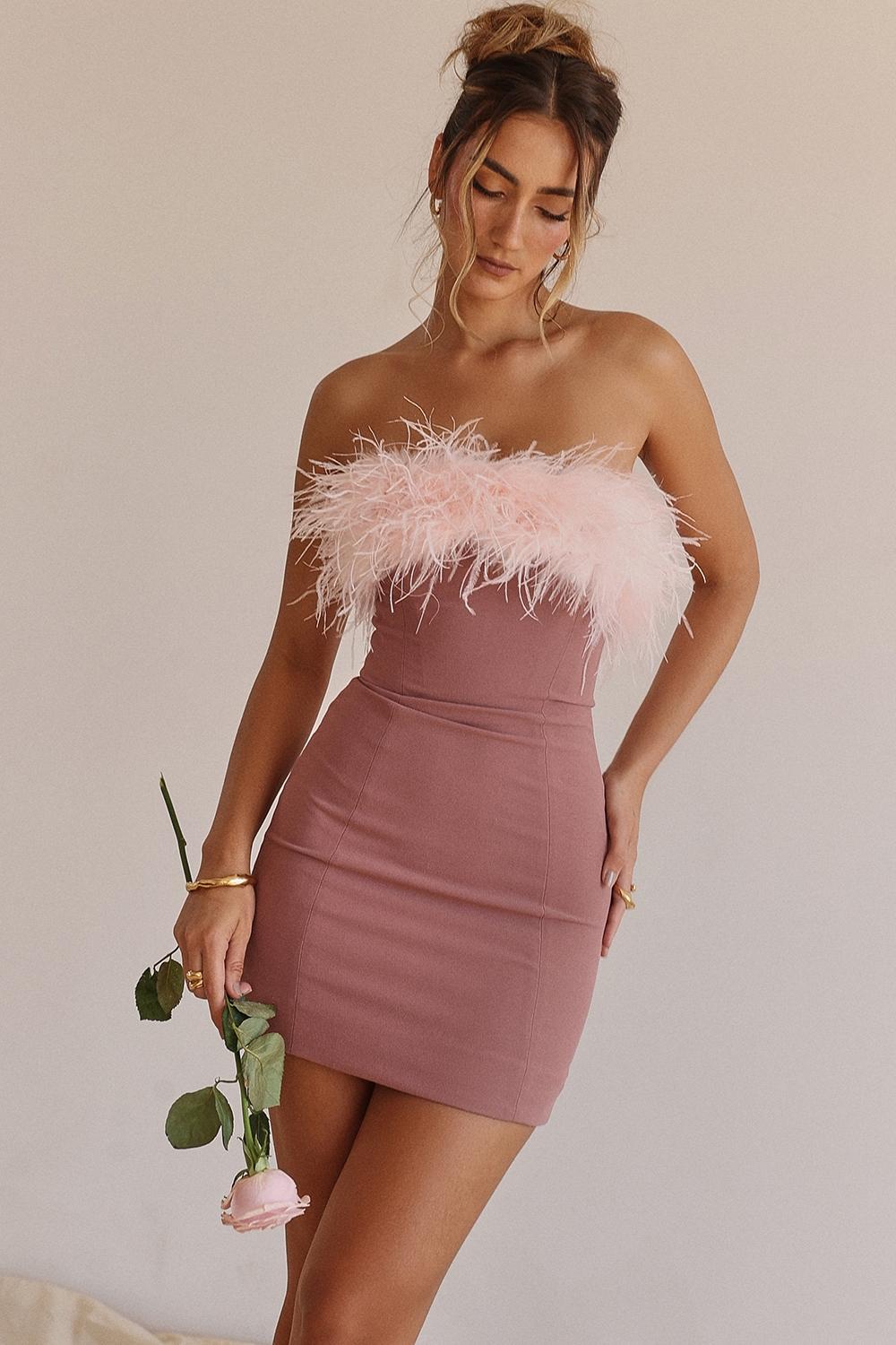 Alexa  warm pink mini dress Product Image