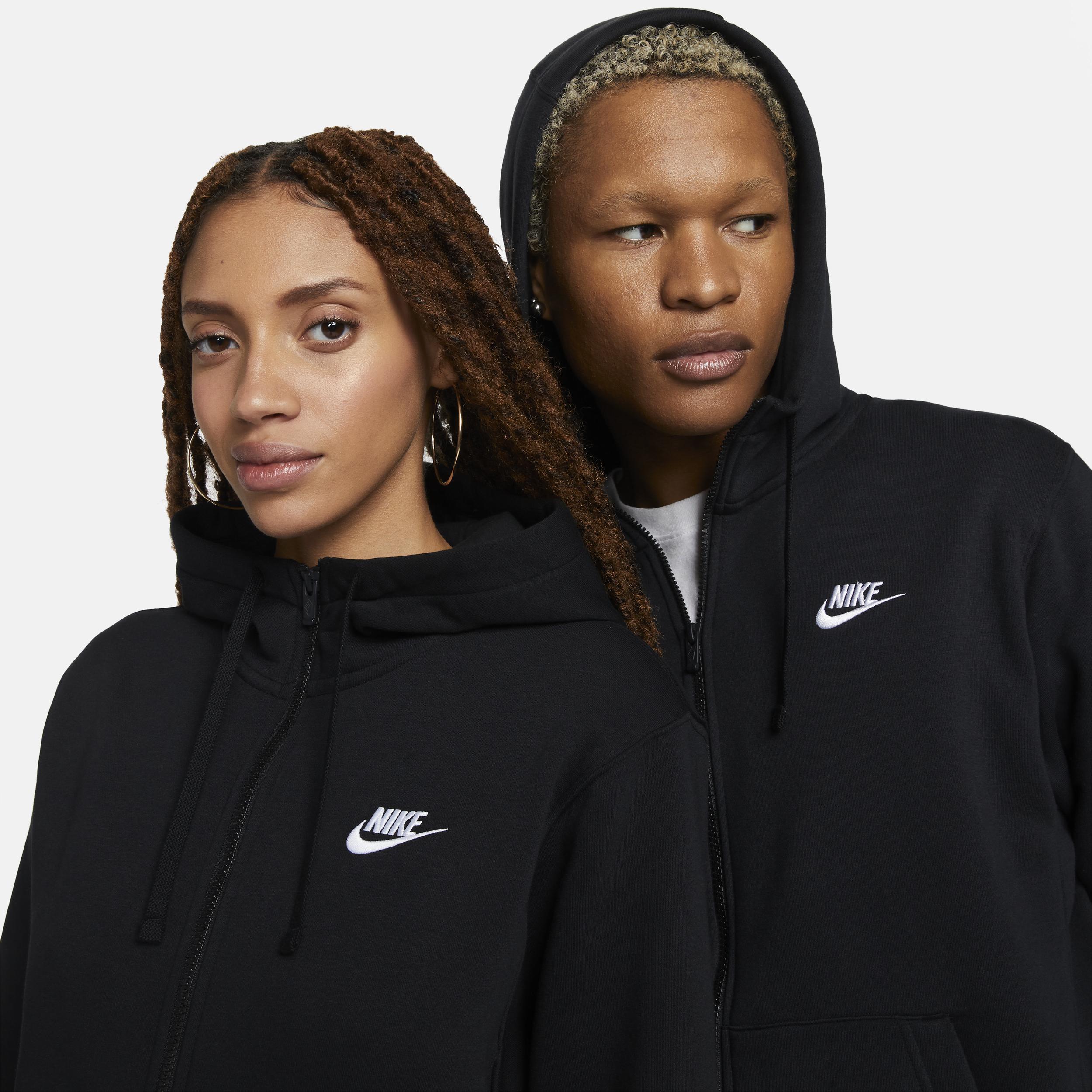 Mens Nike Sportswear Club Fleece Full-Zip Hoodie Grey Heather Product Image