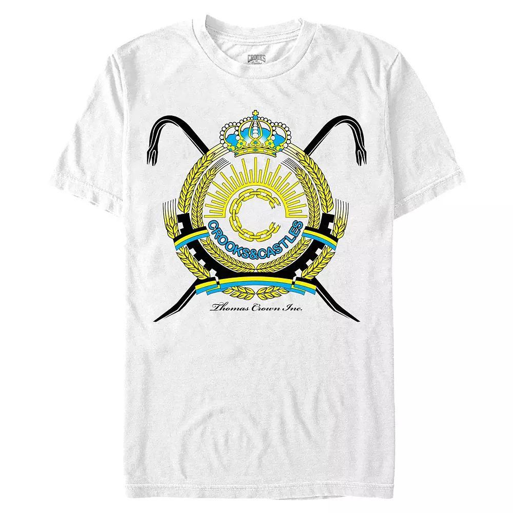 Men's Crooks And Castle Thomas Crown Inc, Graphic Tee, Size: XL, White Product Image