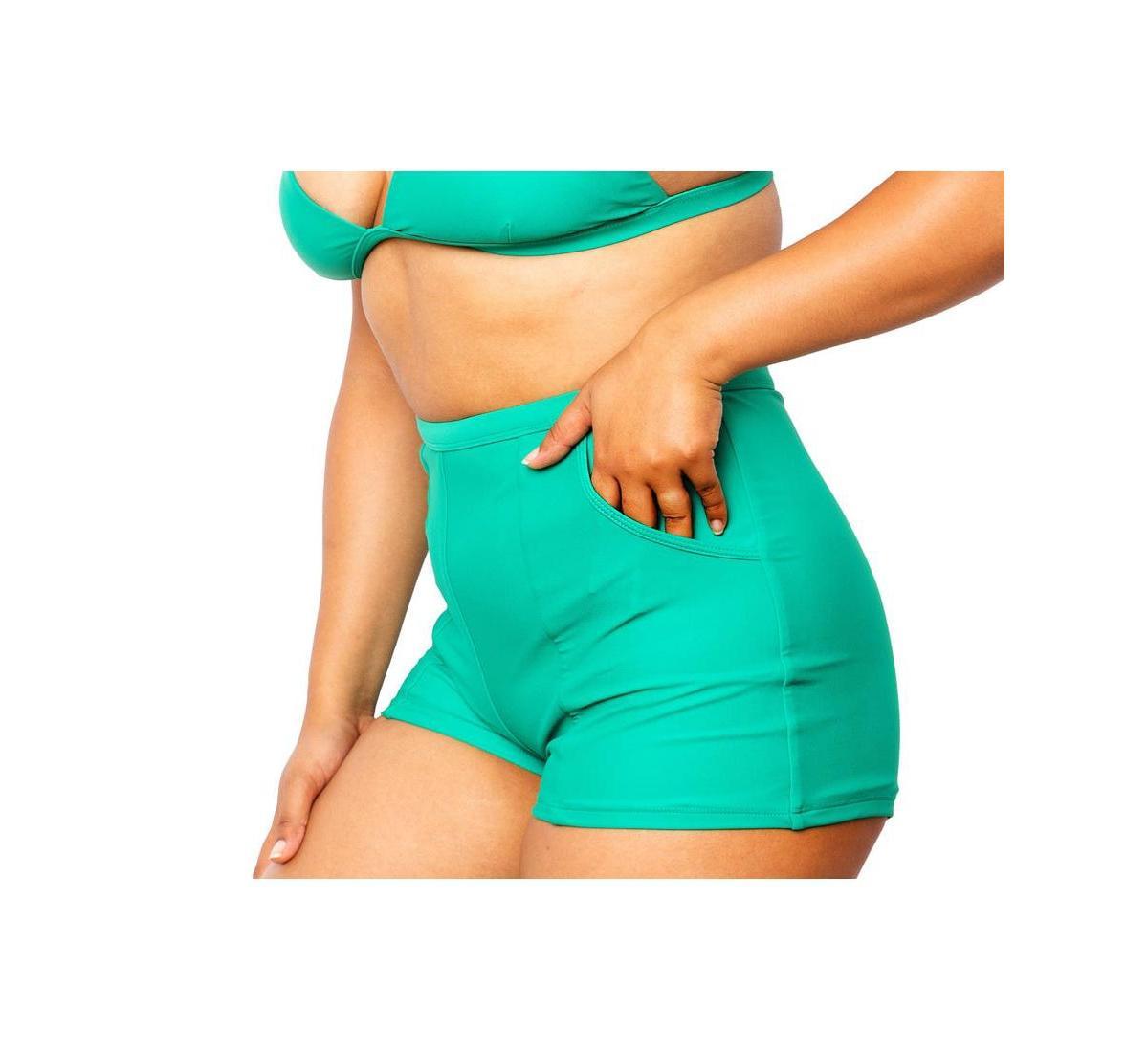 Miga Swimwear Womens Ally Boy Short with Pockets Product Image