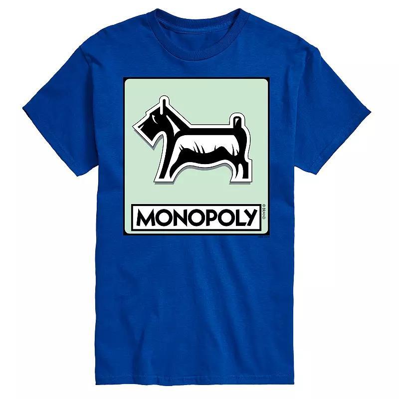 Men's Monopoly Dog Token Graphic Tee, Size: Large, Black Product Image