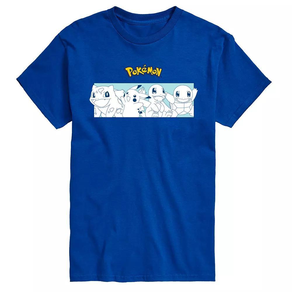 Mens Pokemon Starters Stripe Graphic Tee Product Image