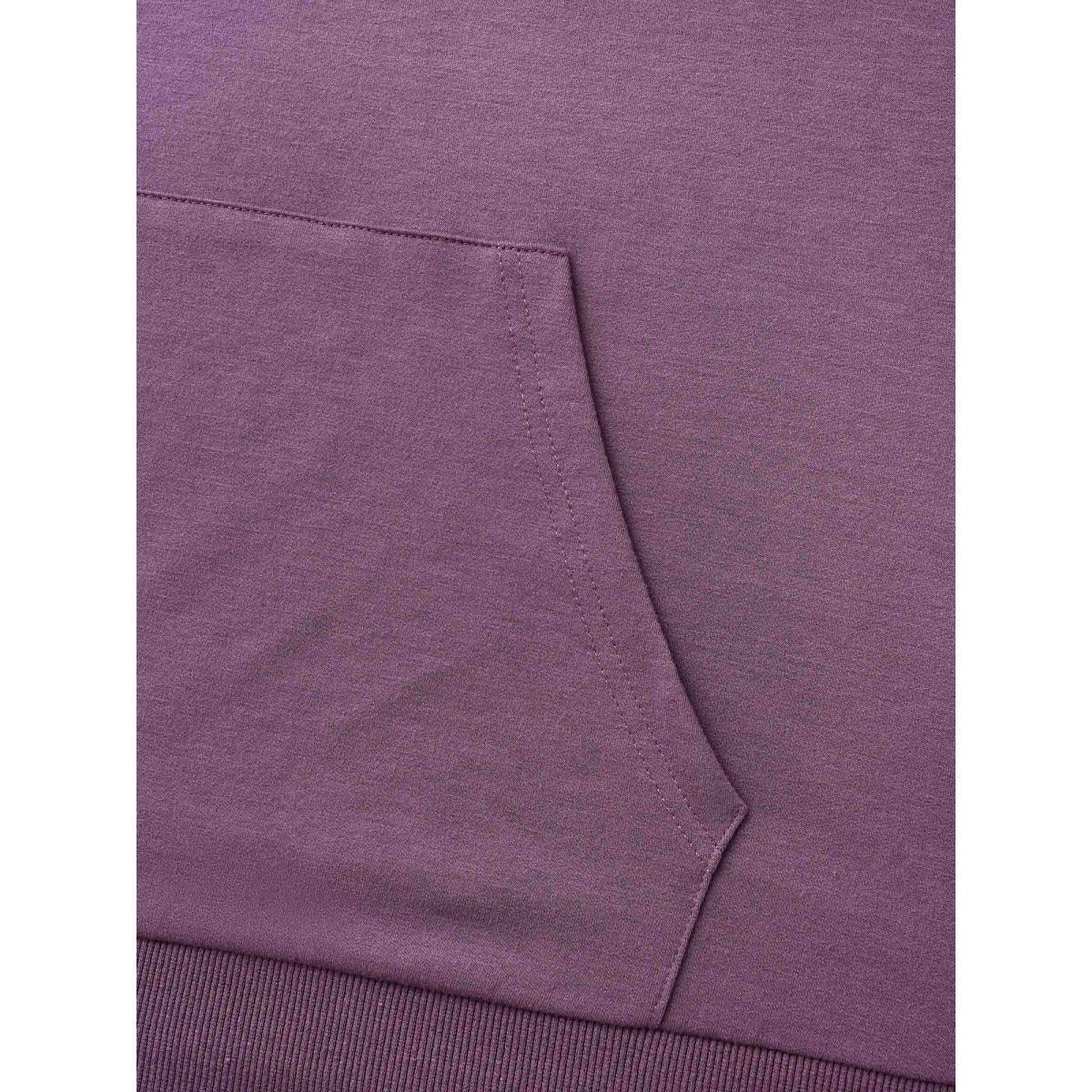 Plus Size Floral Embroidered Cut Out Hooded Sweatshirt Women Mauve Casual Cut-Out Hooded Everyday Sweatshirts BloomChic 26/4X Product Image