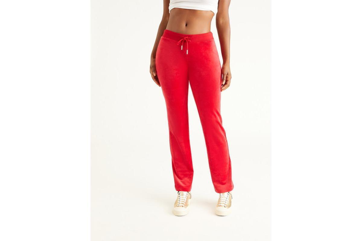 Juicy Couture Womens OG Big Bling Velour Track Pants Product Image